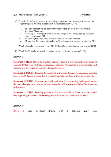 Compre Make Up Answer Key - Q. Answer the following Questions: [10 ...