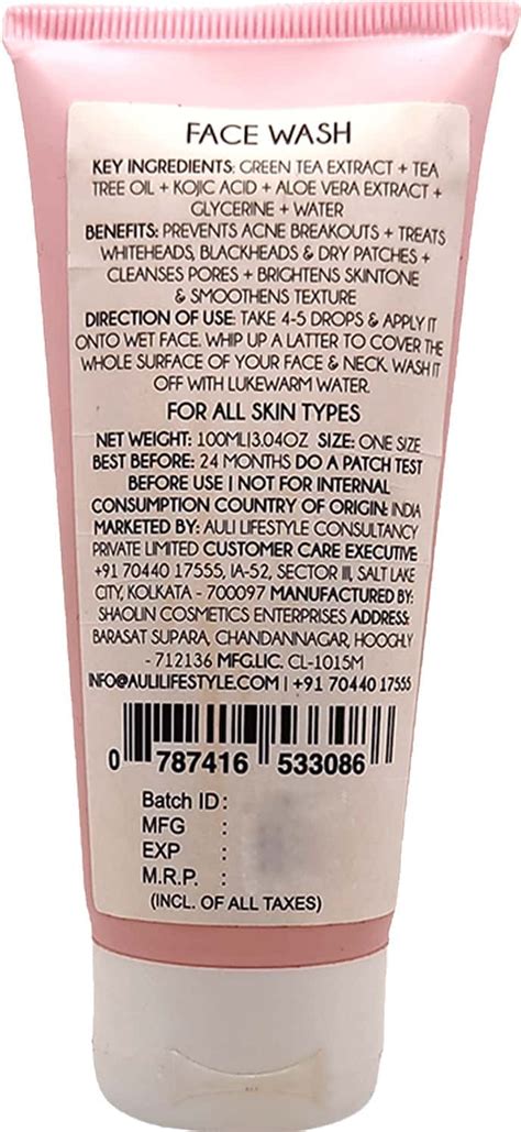 Buy AULI ACNE CONTROL FACE WASH PORE MINIMSING DEEP CLEANSING BREAKOUT ...