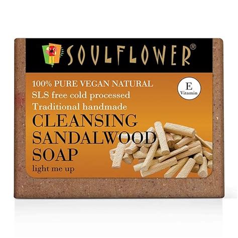 Buy Soulflower Cleansing Sandalwood Soap | Luxury Bathing Soap, Smooth ...