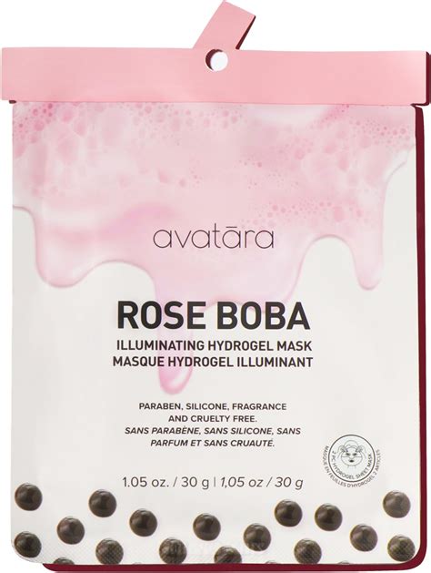 Amazon.com : Avatara Rose Boba Hydrogel Mask, Cooling Facial Mask, 2 ...