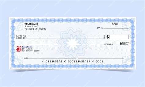Blank check bank cheque design waves line vector guilloche design for a ...