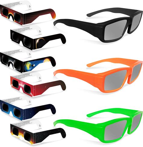 UKMPFGJ 6 packs Solar Eclipse Glasses 2024 CE and ISO Certified with ...