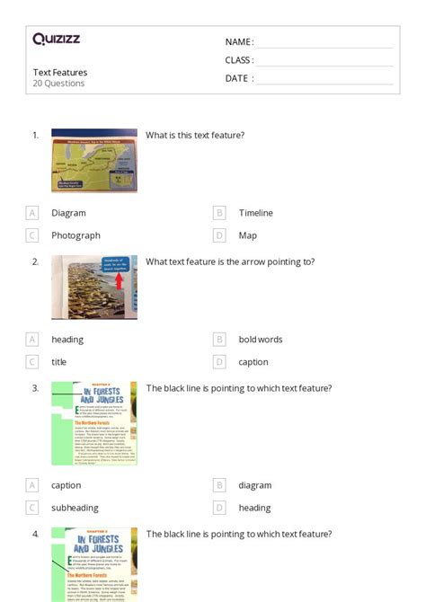 50+ Fiction Text Features worksheets for 1st Class on Quizizz | Free ...
