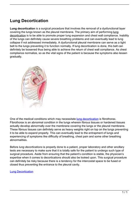 Lung Decortication | PDF