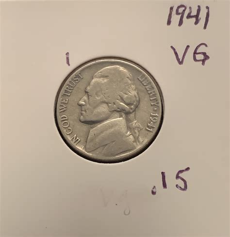 1941 JEFFERSON NICKEL VG COND BIN .15 - For Sale, Buy Now Online - Item ...