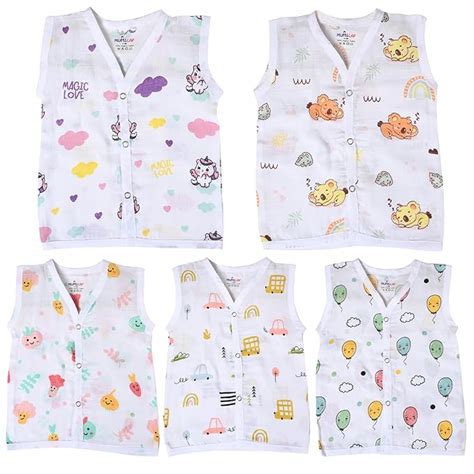 MumsLap Organic Cotton Muslin Jhablas for Boy and Girl New Born to 12