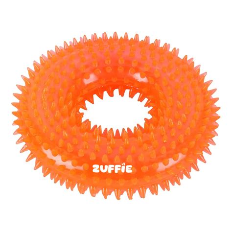 ZUFFIE Dog Spiky Ring Toy, Durable Chew Toy for Dogs, Soft & Safe Rubb