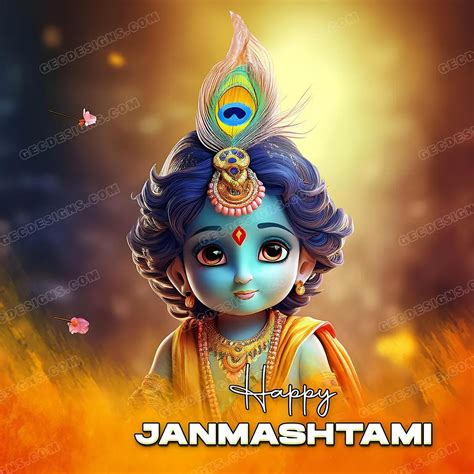 Jai Shri Krishna HD wallpaper, Krishna Janmashtami wishes image - GEC ...