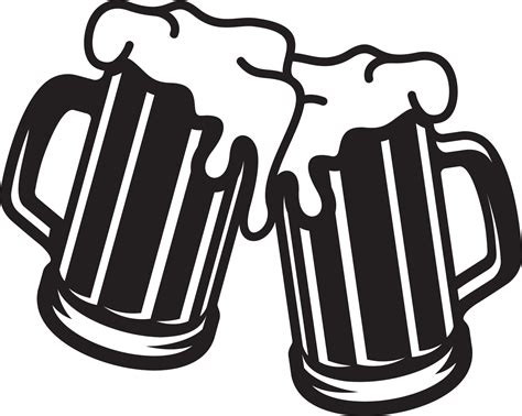 Beer Mug Cheers Clipart Black And White