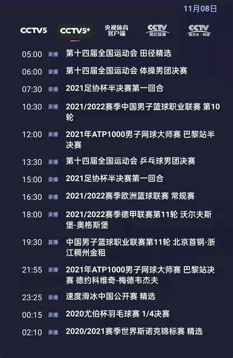 CCTV5+今日节目单：19:30CBA第11轮（北京首钢—浙江稠州金租）_东方体育