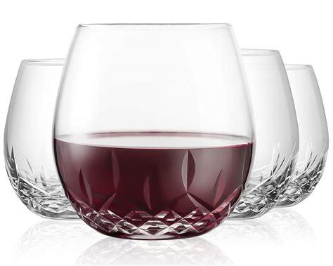 Buy Hand Cut Stemless Wine Glasses by SHOSHIN - Lead-free Crystal ...
