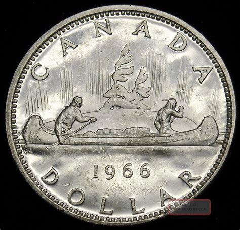 1966 Canadian Silver Dollar. 600 Actual Silver Weight As Pictured S&h H553