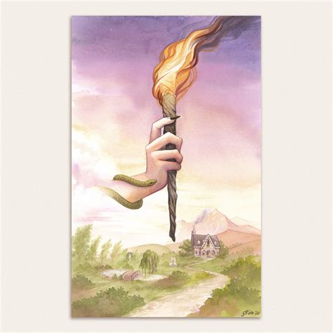 Ace of Wands, Tarot of the Witch’s Garden – Natasa Ilincic - ace of wands tarot