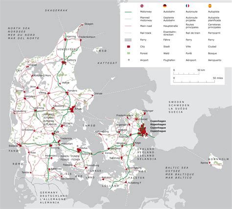 Free Printable Map Of Denmark - Templates Printable