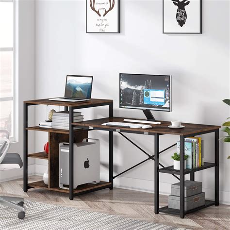 Buy Tribesigns Large Computer Desk with Storage Shelves,Drafting ...