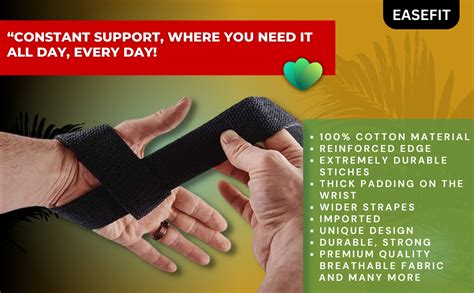 EASEFIT Weight Lifting Straps Wrist Supporter For Gym Gym Accessories ...