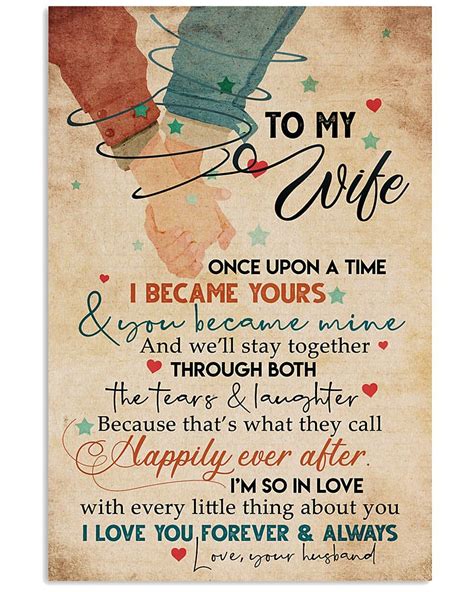 To my wife i love you forever and always poster gift from husband – Artofit
