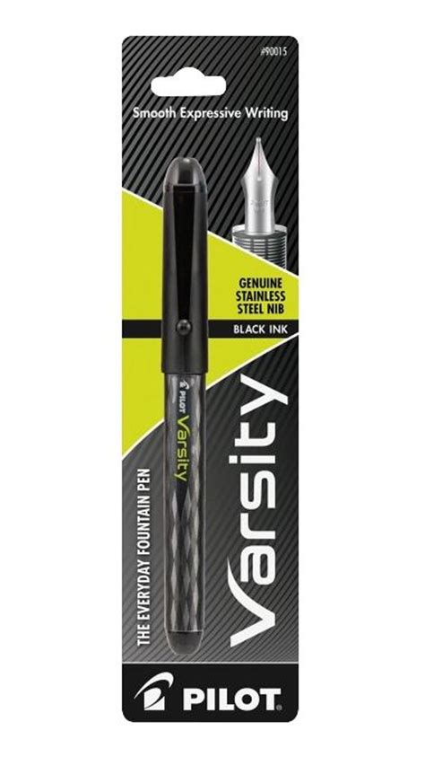 PILOT VARSITY FOUNTAIN PEN - Black Medium | KVCC Bookstore