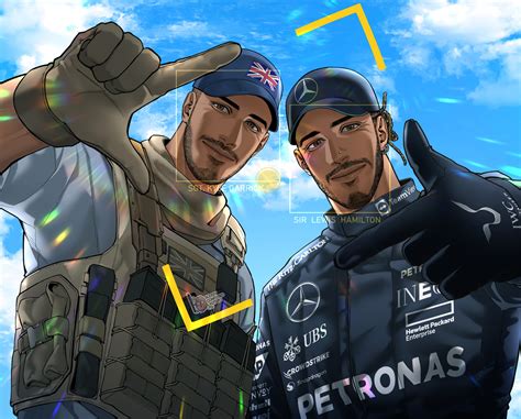 ArtStation - It's F1 Season! (Sgt. Kyle "Gaz" Garrick x Lewis Hamilton)