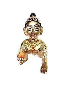 Buy Shiv Handicraft Ashtadhatu-Brass Laddu Gopal Murti Idol -Designing ...