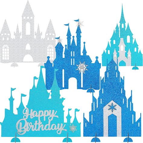 Buy Frozen Castle Table Centerpiece Glitter Winter Themed Table ...