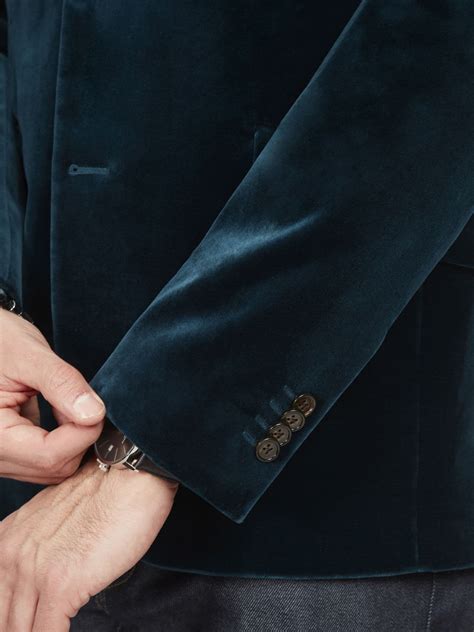 Petrol Green Velvet Jacket