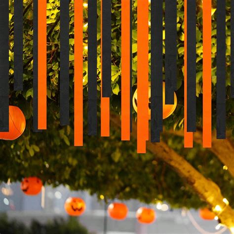 Halloween Streamers Crepe Paper Orange And Black Streamers 328ft 4 ...