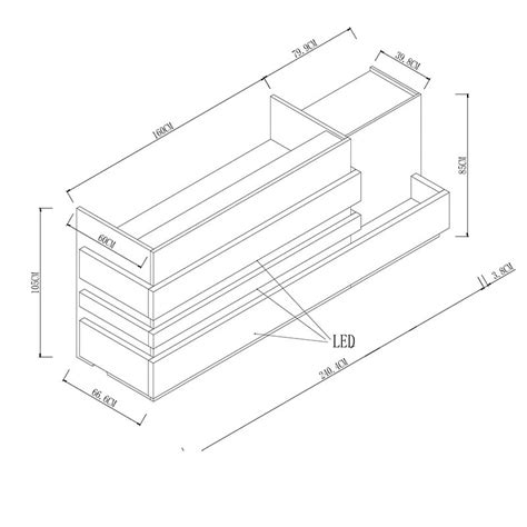 Reception Table: Office Desk with LED – GKW Retail
