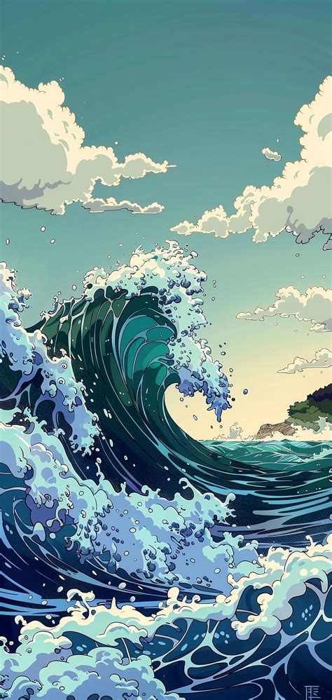 Ocean Wave Wall Mural