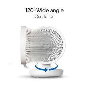 Buy Geek Aire GF6 8 Inch Rechargeable Mini Table Fan with LED Light ...