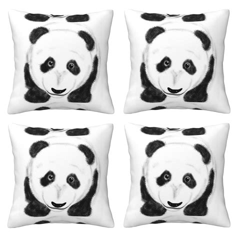Home Throw Pillow Covers Two Sides Printed Panda Baby Decor Sofa Living Room Bed Couch Car Set ...