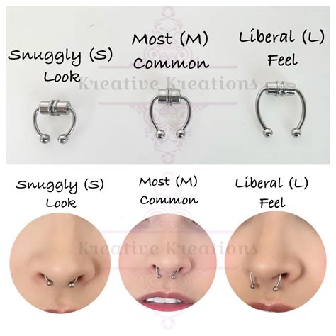 Magnetic Septum Nose Ring - Fake Septum Ring – Kreative Kreations