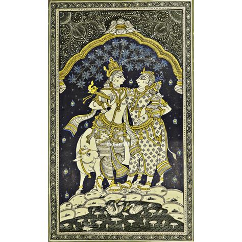 Radha Krishna Pattachitra Art Painting For Home Wall Art Decor ...