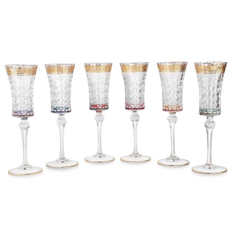 Crystal Goblet Colored- Set of 6