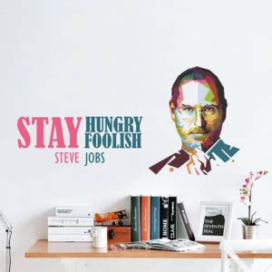 rawpockets PVC Vinyl ' Steve Jobs - Stay Hungry Stay Foolish ' Large ...