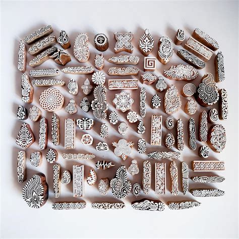 Neelam Art Wooden Printing Stamps & Blocks (15) : Amazon.in: Toys & Games