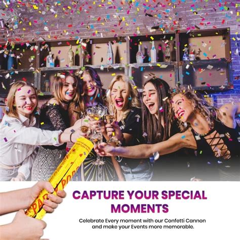 Buy LewisAmy Confetti Poppers Multicolor Biodegradable [Pack of 6] 11 ...