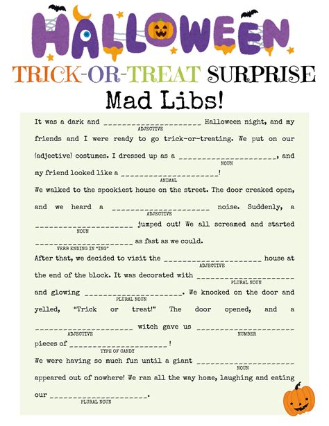 Free Printable Halloween Mad Libs | FaveCrafts.com
