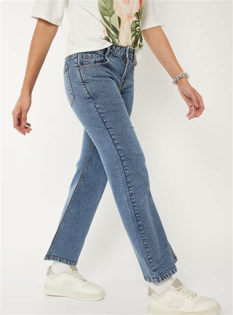 Buy Women Washed Flared Jeans Online at just Rs. 1099.0 - 1000016395935 ...