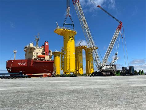 First CVOW TP load in at Portsmouth Marine Terminal - CS Wind Offshore