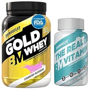 Bigmuscles Nutrition Premium Gold Whey 1Kg Whey Protein Isolate Blend ...