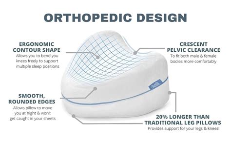 Lariox Memory Foam Sleeping Cotton Leg Pillow Cushion for Hip Knee Leg ...