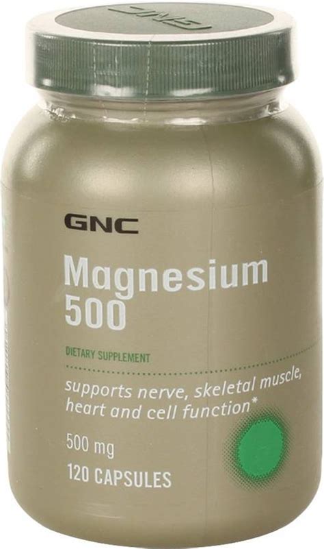 GNC Magnesium 500 mg Essential for Calcium Absorption and Strong Bones ...