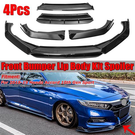 Buy Front Bumper Lip Body Kit Chin Spoiler For Honda Accord 10th Gen ...