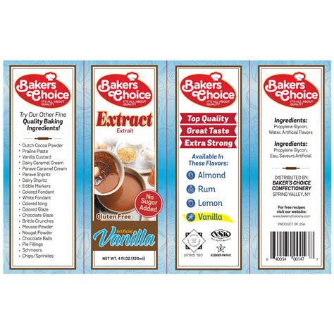 Vanilla Extract | Bakers Choice - Premium Kosher Baking Ingredients