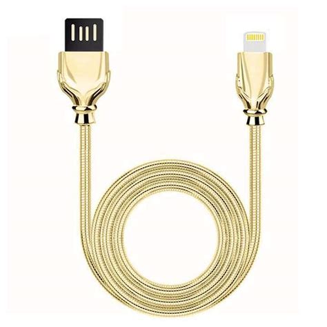 PTron Falcon Pro 2.1A USB Data Cable - 3.2 Feet (1 Meter) - (Gold ...