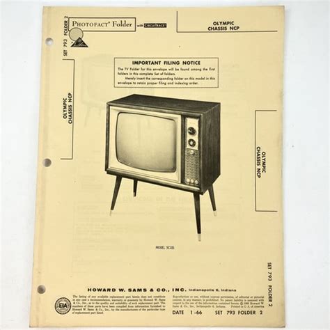 Antigo Original 1966 Olympic Tv Ncp Fio esquemático | Ubuy India