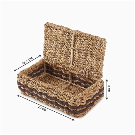 Buy Wilton Cameron Iron and Seagrass Storage Box with Lid from Home ...