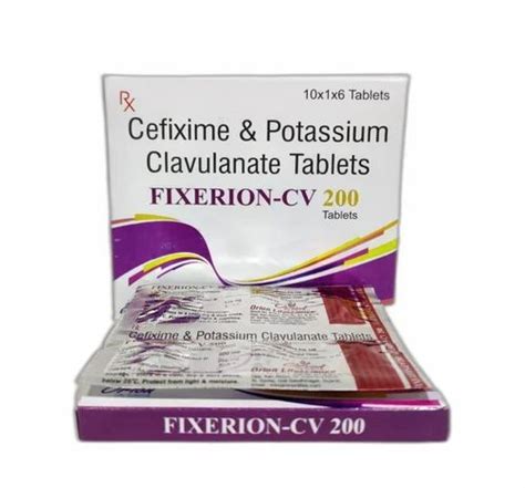 antibiotic range - Cefixime 200 mg Potassium Clavulanate 125 mg Tablet ...