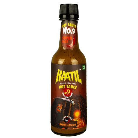 Kaatil Hot Sauce No. 9-200gm | Super Hot Bhoot Jolokia Chilli Sauce ...